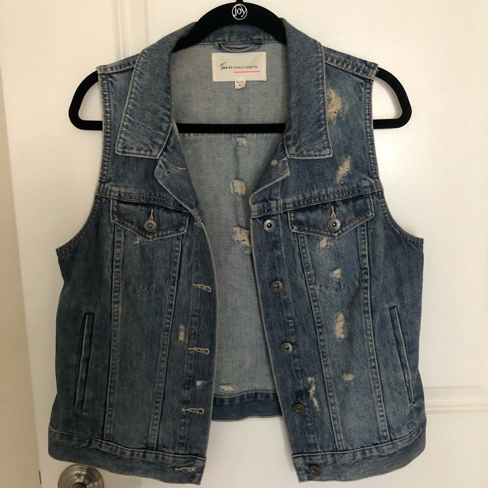 Jean Vest With Ripped Details